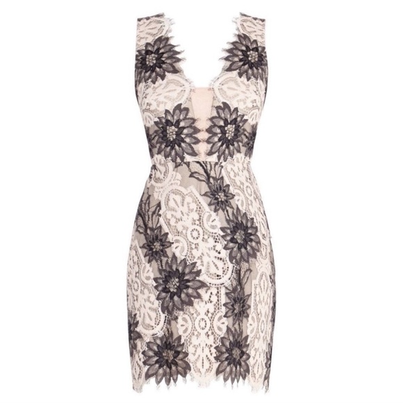 BCBG MAXAZRIA Azria Lynne Layered Floral Dress Wedding Formal Sz 6 Lace RARE​ - Picture 3 of 10